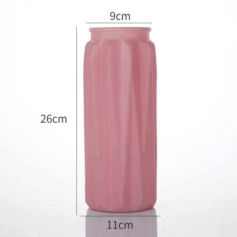 Скандинавская стеклянная ваза для дома Цветочная композиция для гостиной современная креативная простая пресноводная культура домашнее украшение - Цвет: Розовый
