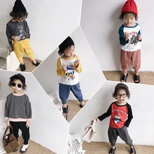 Tao. catkids/ г. Осенняя одежда Новые товары, вязаные штаны-шаровары для мальчиков и девочек универсальные детские брюки 5 цветов