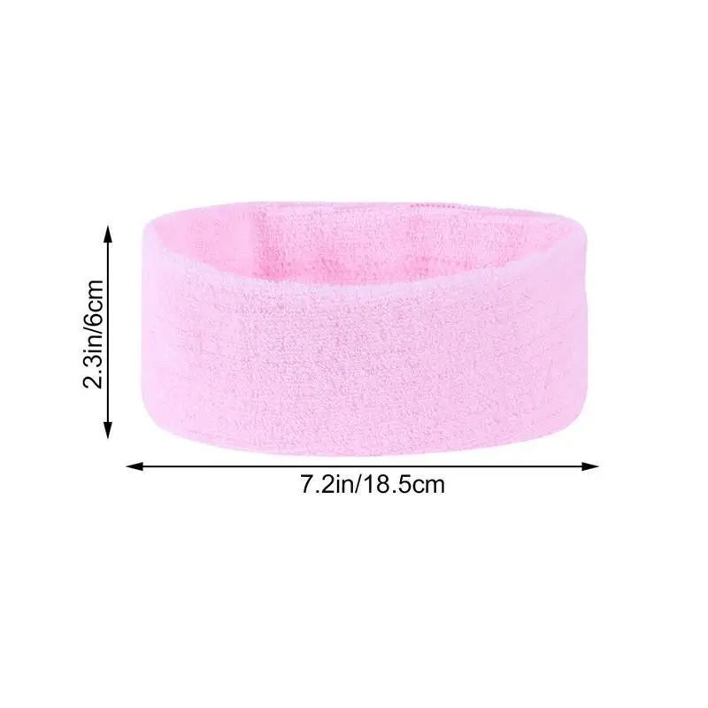 2 шт спортивные повязки для йоги спа-повязка для лица Make Up wrap Head махровая ткань повязка на голову регулируемое полотенце(розовый