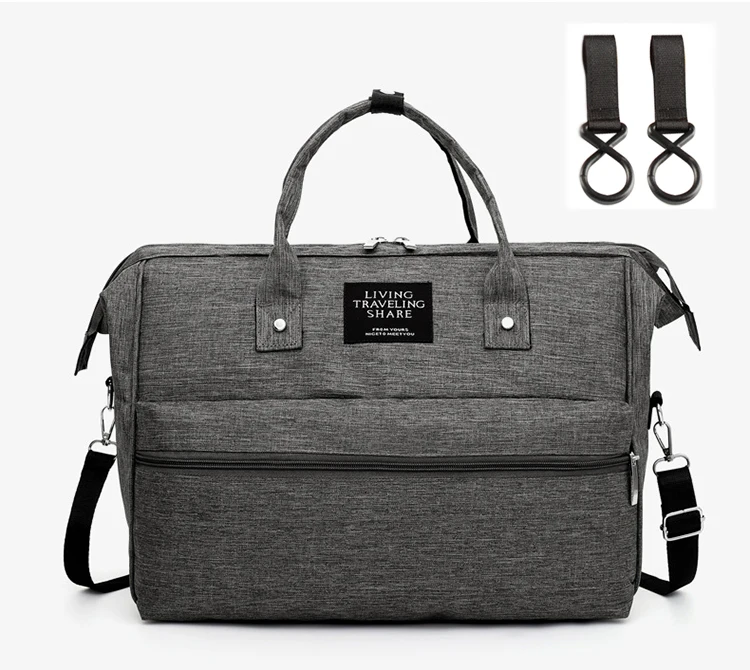 Сумка для подгузников для мам, стиль, Большая вместительная детская сумка, рюкзак для беременных, дизайнерская сумка для ухода за ребенком - Цвет: deep gray