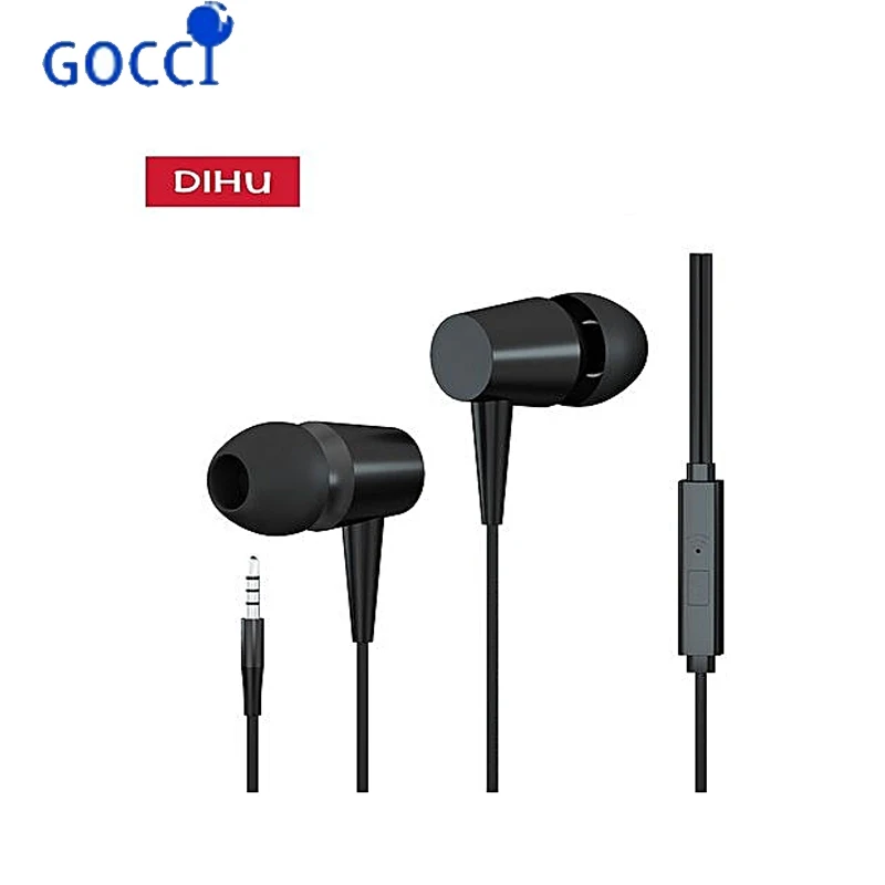 DIHU M27In-Ear наушники HiFi стерео проводные наушники 3,5 мм 1,2 м черный