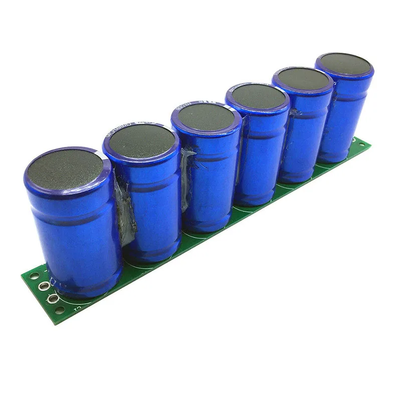 

6Pcs Farad Capacitor 2.7V 500F Super Capacitor + Protection Board 216x69x38mm