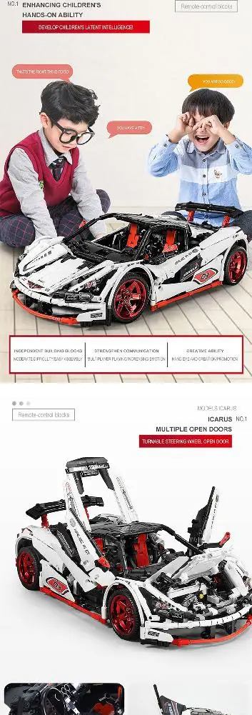 LeadingStar 1/10 13067 гоночный автомобиль строительные блоки кирпичи совместимые игрушки для детей