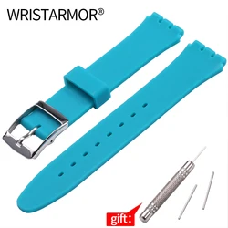 Waterproof Silicone Watch Strap with Tool Kit - Durable Rubber Wristband Accessory - 19mm (Turquoise Blue)