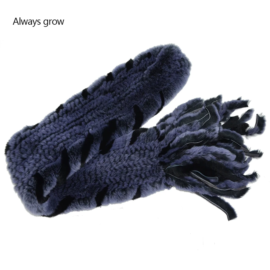 

Winter warm women scarf make of rabbit fur have three colors