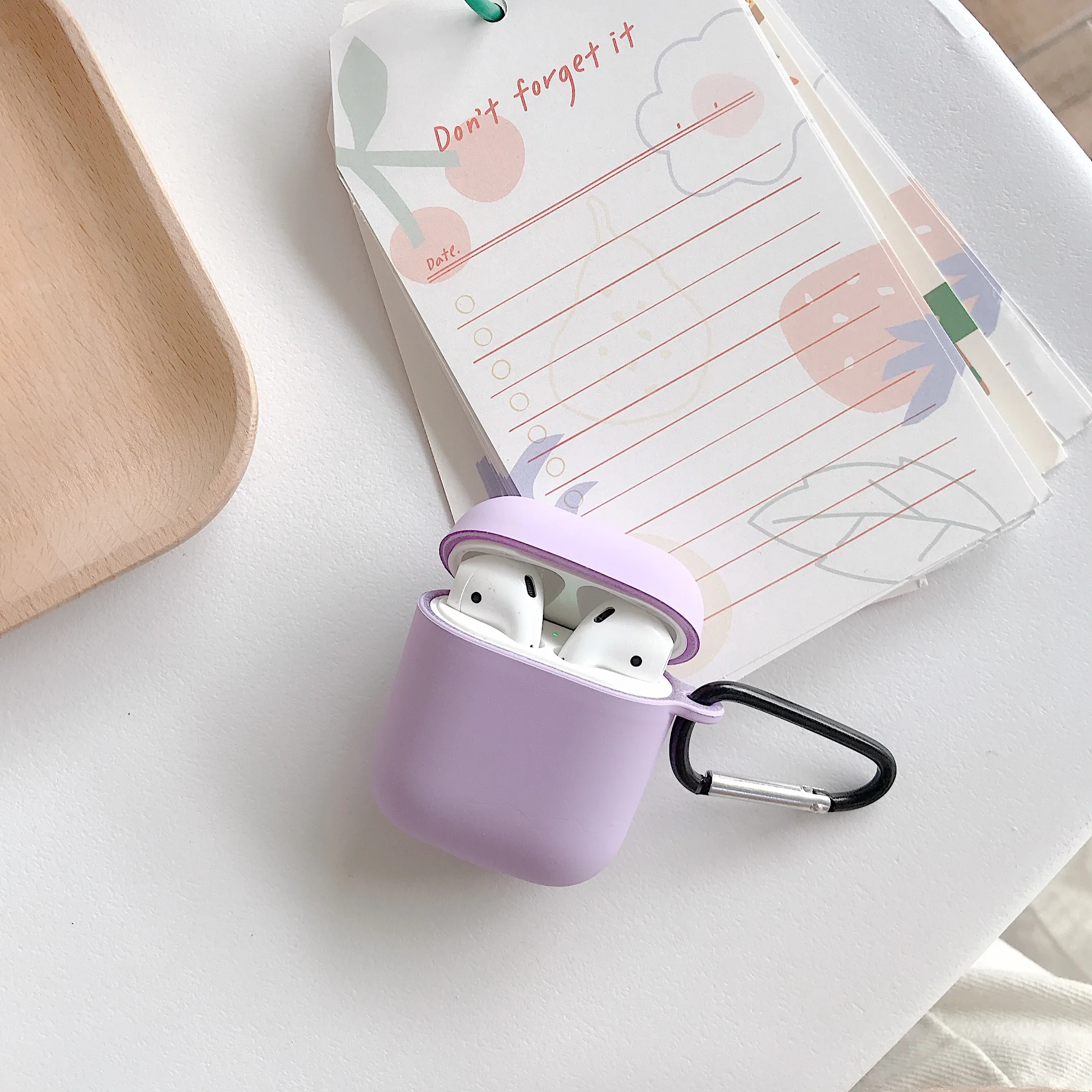 Для Apple Airpods 1 2 беспроводной Bluetooth чехол для наушников карамельный цвет мягкий ТПУ чехол для Apple Air Pods чехол с брелоком