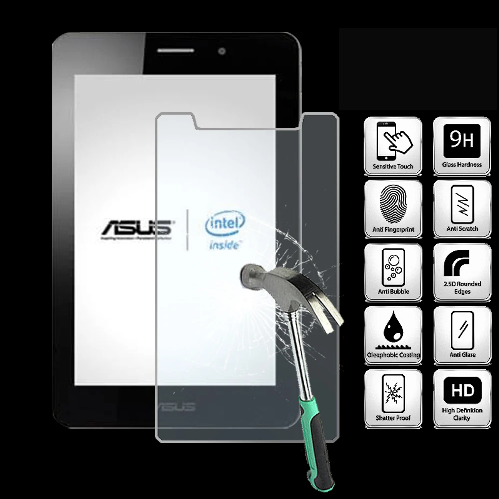 

For ASUS Fonepad 7 ME371MG Tablet Tempered Glass Screen Protector Cover Explosion-Proof Anti-Scratch Screen Film