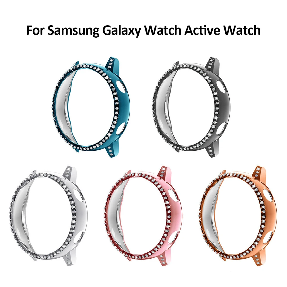 Для samsung Galaxy Watch активный корпус часов Алмазное покрытие анти-падение полый корпус часов Защитная крышка браслет аксессуары