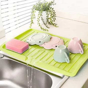 

Drain Rack Kitchen Plastic Dish Drainer Tray Large Sink Drying Rack Worktop Organizer Drying Rack for Dishes Dropshipping Tools