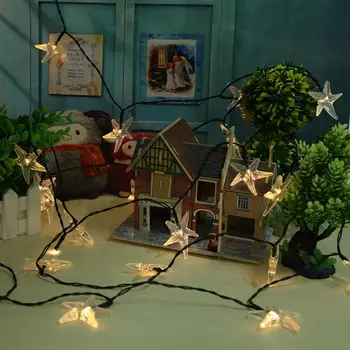 

30LED Solar Powered Sea Star Fairy Decorative String Light Xmas Strips Party Decor Outdoor String Lights