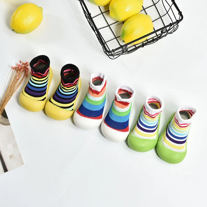

New Style Spring Children Floor Ankle Sock Anti-slip Soft Rubber Sole Baby xue bu wa Rubber Floor Socks