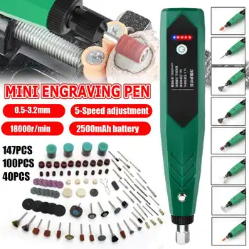 

Drillpro Cordless Rotary Tool Rechargeable Woodworking Engraving Pen 5 Speed DIY for Jewelry Metal Glass mini Electric Drill