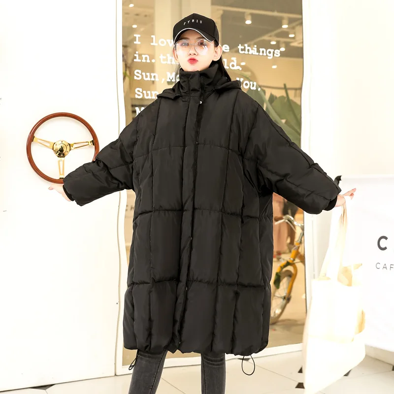 

Photo Shoot 2019 Winter Korean-style Bat Sleeve down Jacket Women's Loose-Fit Elegant Versatile Plus-sized Bread Cotton Coat