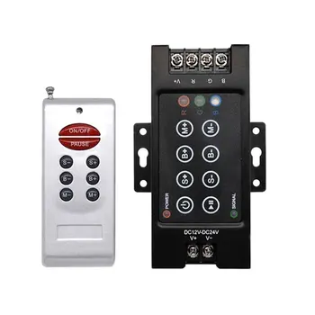 

8 Key Small Brightness Adjust Led Light Strip Controller Hotel DC 12to24V Wedding RF Remote Dimmer Home Wireless RGB Party