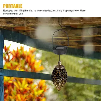

Solar Stake Lights IP44 Water-Resistant 600mAh Solar Lanterns Outdoor Solar Garden Lights Olive Shape Light-Controlled