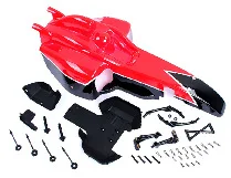 FX F1 конверсионный комплект корпуса для 1/5 Hpi Rovan Kingmotor Baja Rc автомобильные запчасти - Цвет: red