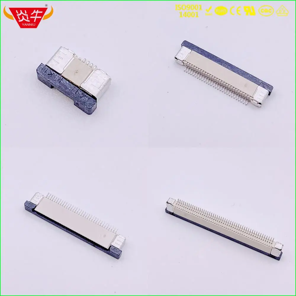 

1.0mm Connector SMT SMD 4p ~ 32p Drawer Type Ribbon Flat Connector Bottom Contact FFC FPC socket Horizontal installation 1.0S-1x