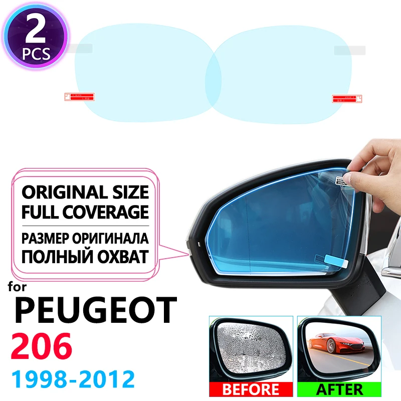 Полное покрытие противотуманной пленки непромокаемое зеркало заднего вида для peugeot 206 206+ 206cc 206sw CC SW 1998~ 2012 Защитные пленки аксессуары