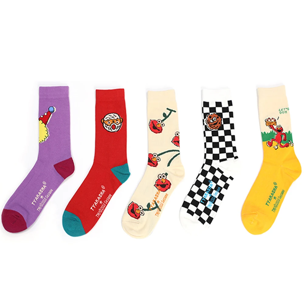 Женские хлопковые носки skarpetki harajuku, забавная уличная одежда, meias calcetines mujer, милые носки skarpety femme, художественные носки, рисунок кунжута