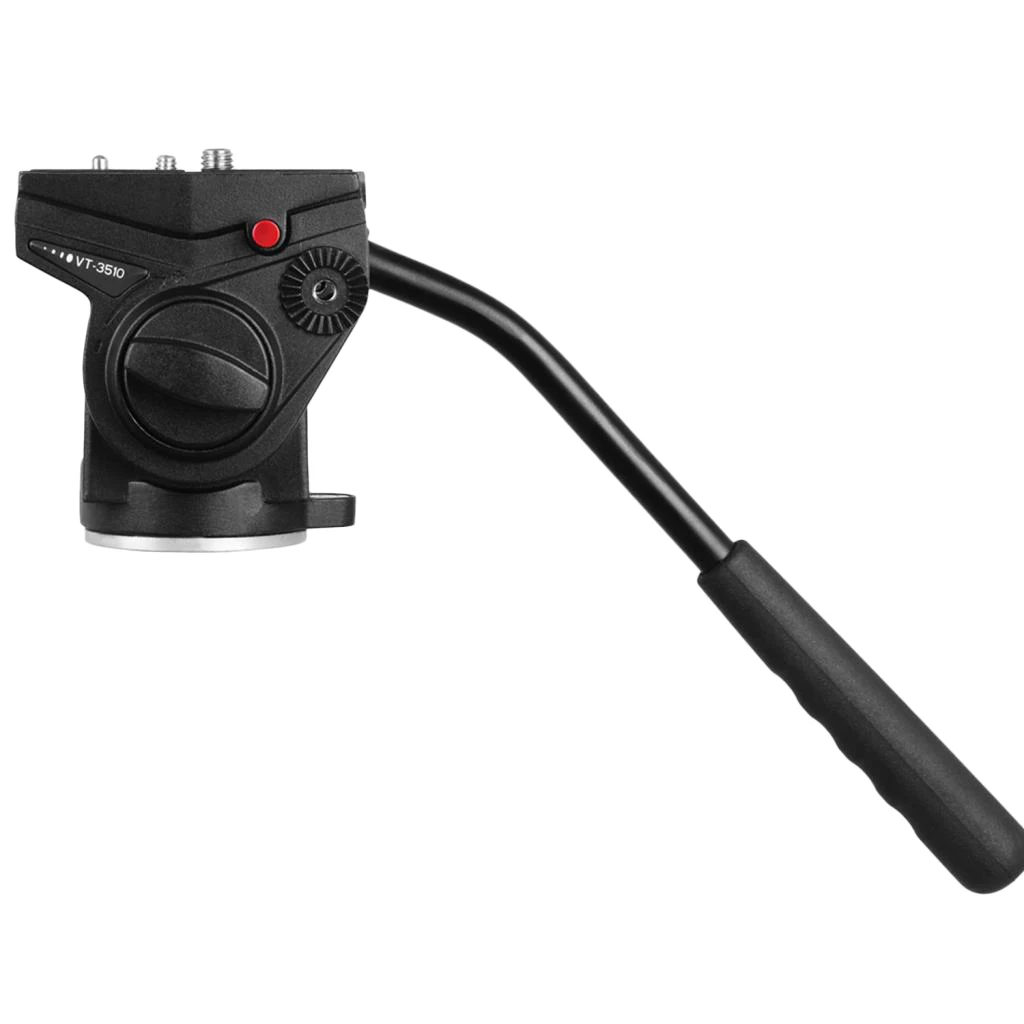 Heavy Duty Fluid Video Tripod Head 1/4&3/8 Screws Release Plate Max Load 5kg Tripod Monopod SLR DSLR Camera Holder Stand