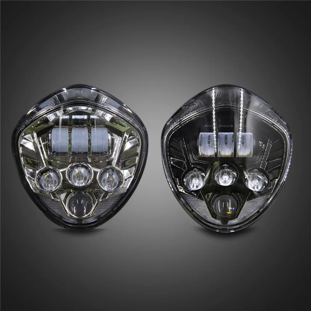 JAER 60W светодиодный мотоциклетные фары 12V Hi& низкая IP68 мотоцикл налобный фонарь для крейсера победы беговые 2007