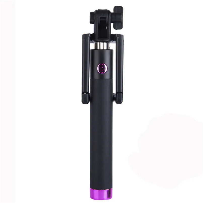 Portable Extendable Handheld Self-portrait Monopod Stick Handheld Wired Selfie Stick For Smartphone 30AUG0204