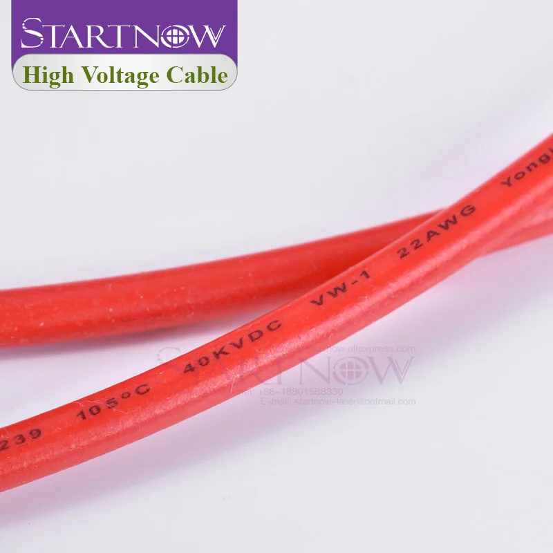 Кабель высокого напряжения 40 кВ 22AWG красный положительный провод для лазерного