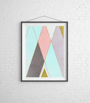 

Geometric Abstract Art canvas Poster Home Decor 12x18 24x36inch