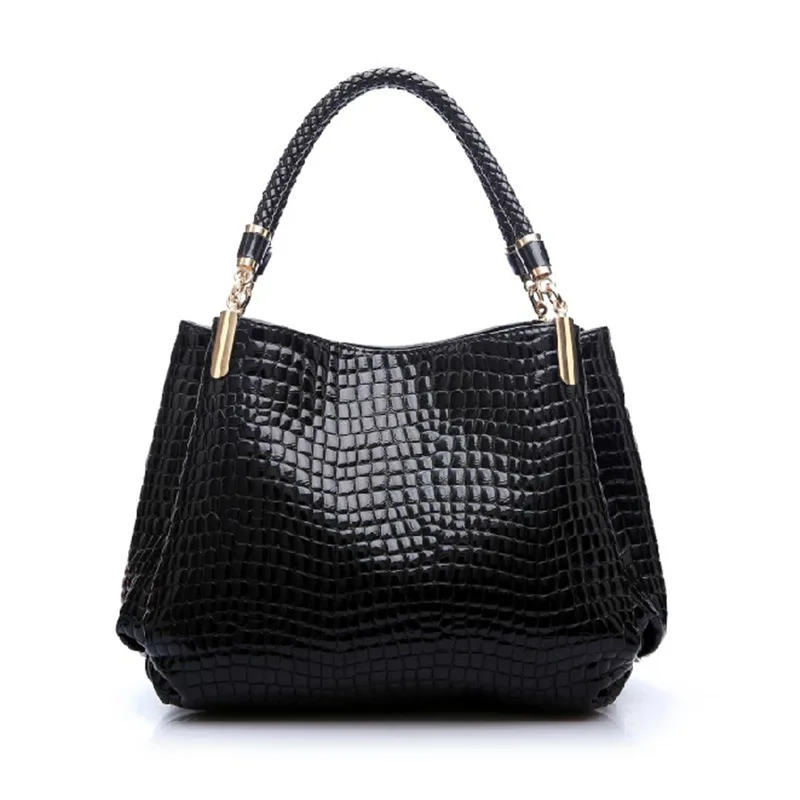 

Large Capacity Bucket Bags Women Crocodile Pattern Handbag High Quality PU Leather Shoulder Messenger Bags Ladies Casual Totes
