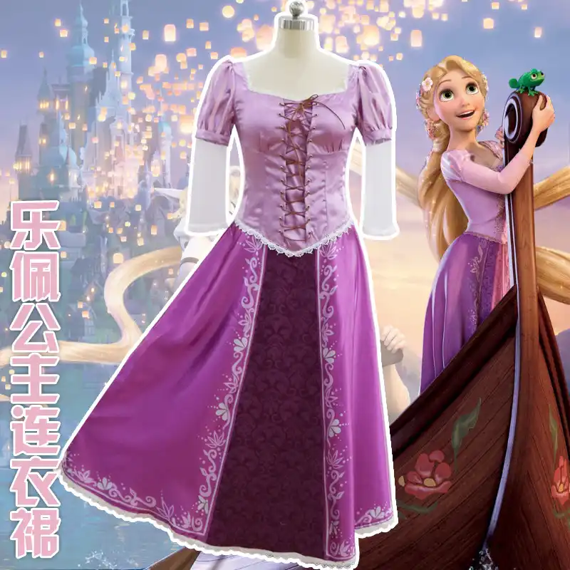 vestido fantasia rapunzel
