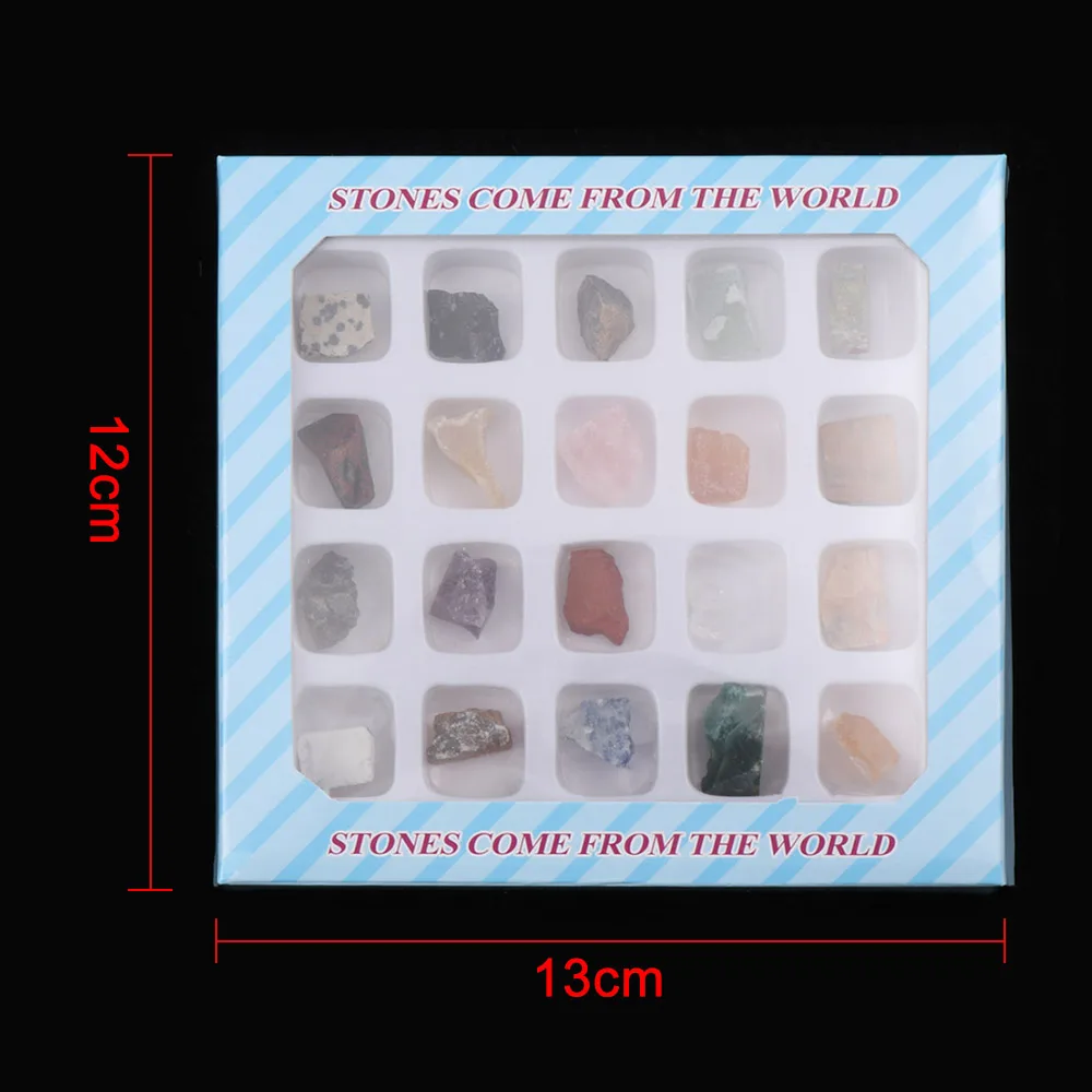 20PCS Rough Natural Quartz Collectible Crystal Minerals Specimen Polished Ore Chakra Healing Stone Raw Gemstone Home Decoration