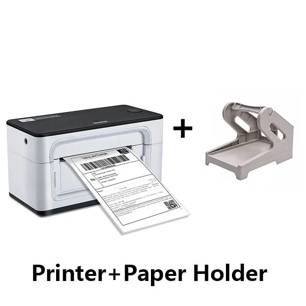 IssyzonePOS Label Barcode Printer 4 inch 4×6 Label USB Thermal Printer 20-110mm Paper Printing Shipping Express Lable Printer - Цвет: With Paper holder 1