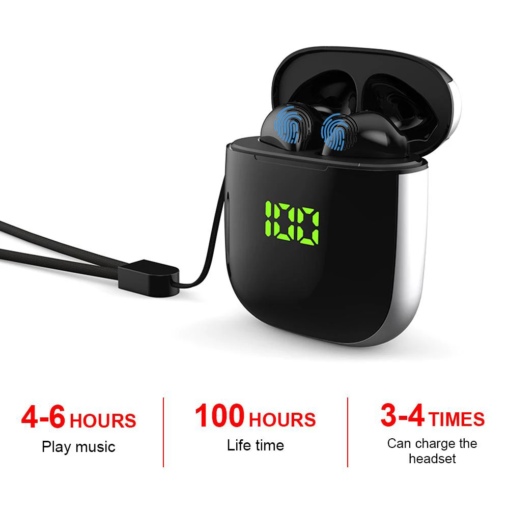 WK60 TWS мини беспроводные Bluetooth 5,0 наушники сенсорный светодиодный дисплей наушники гарнитура беспроводные наушники bluetooth fone de bluetooth