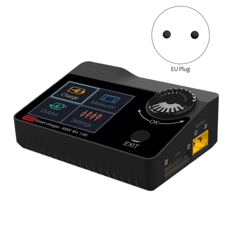 ToolkitRC M8S аккумулятор баланс зарядное устройство разряд цветной экран 400 Вт 18A выход постоянного тока для 1-8S Lipo LiHV Life Lion NiMh Pb EU штекер