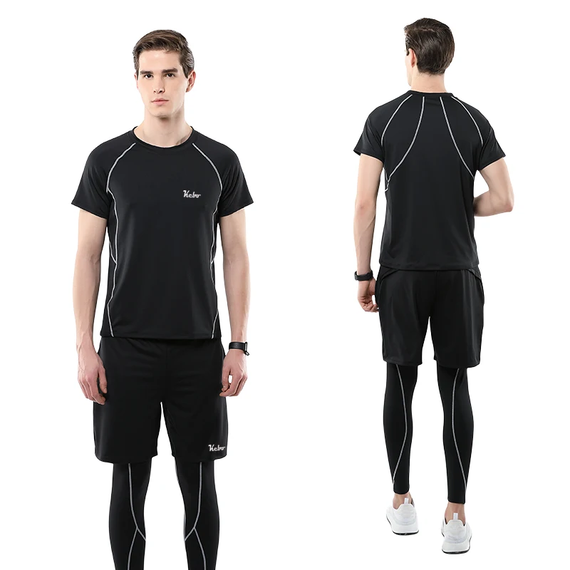 

Men Yoga Set Sportswear Running Sets Quick Dry Basketball Gym Jogging Suit Compression Yoga Sport Fitness Set Clothes