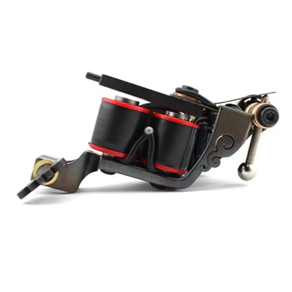 Professional  1PCS Coil Tattoo Machine Iron 10 Wrap Coil Tattoo Machine Gun Kit Tattoo Power Supplies Free Shipping