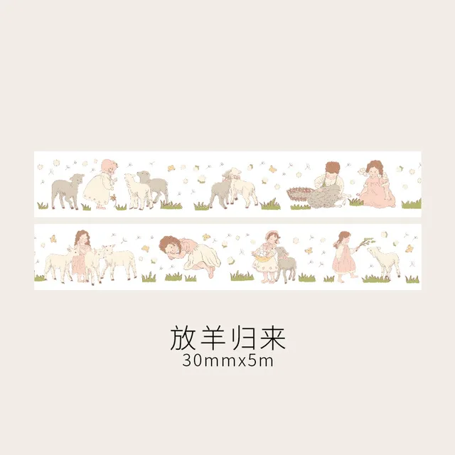 Kawaii Медведь Лес девушка пуля журнал сказка васи клейкая лента DIY Скрапбукинг наклейка этикетка маскирующая лента - Цвет: 6