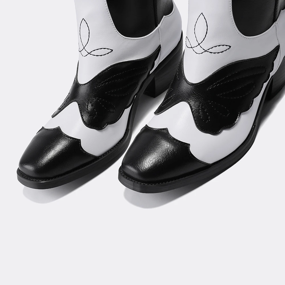Karinluna/Лидер продаж, новые модные ботинки до середины икры на не сужающемся книзу массивном каблуке, большие размеры 33-45 женская обувь г. Обувь без шнуровки женские ботинки