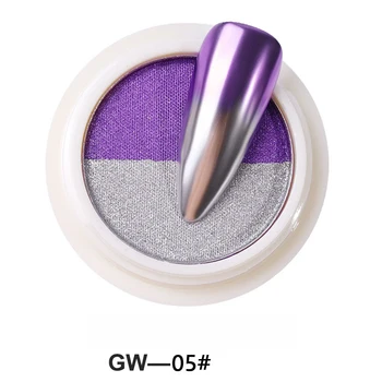 

GW High Shining Glitter Electrostatic Acrylic Chameleon Laser chrome Nail Powder For Nail Coating