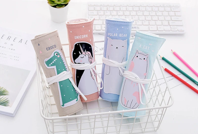 Kawaii студент, школа, офис принадлежности пеналы для девочек, комбинезон для девочек, с рисунком из аниме флеш-накопитель в виде единорога Шторы чехол с рисунками из мультфильма; Детские канцелярские принадлежности