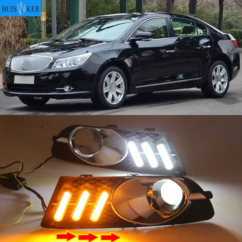 

Светодиодный дневной светильник для Buick Lacrosse 2009-2012 бампер решетка Противотуманные фары светильник DRL Противотуманные светильник крышка