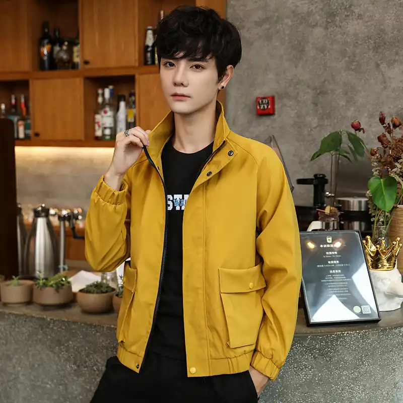 jaqueta masculina amarela