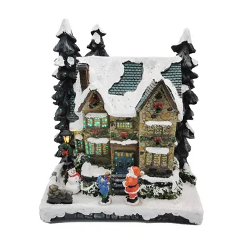 

Fiber Optic LED Light Decorative Christmas House Village and Trees