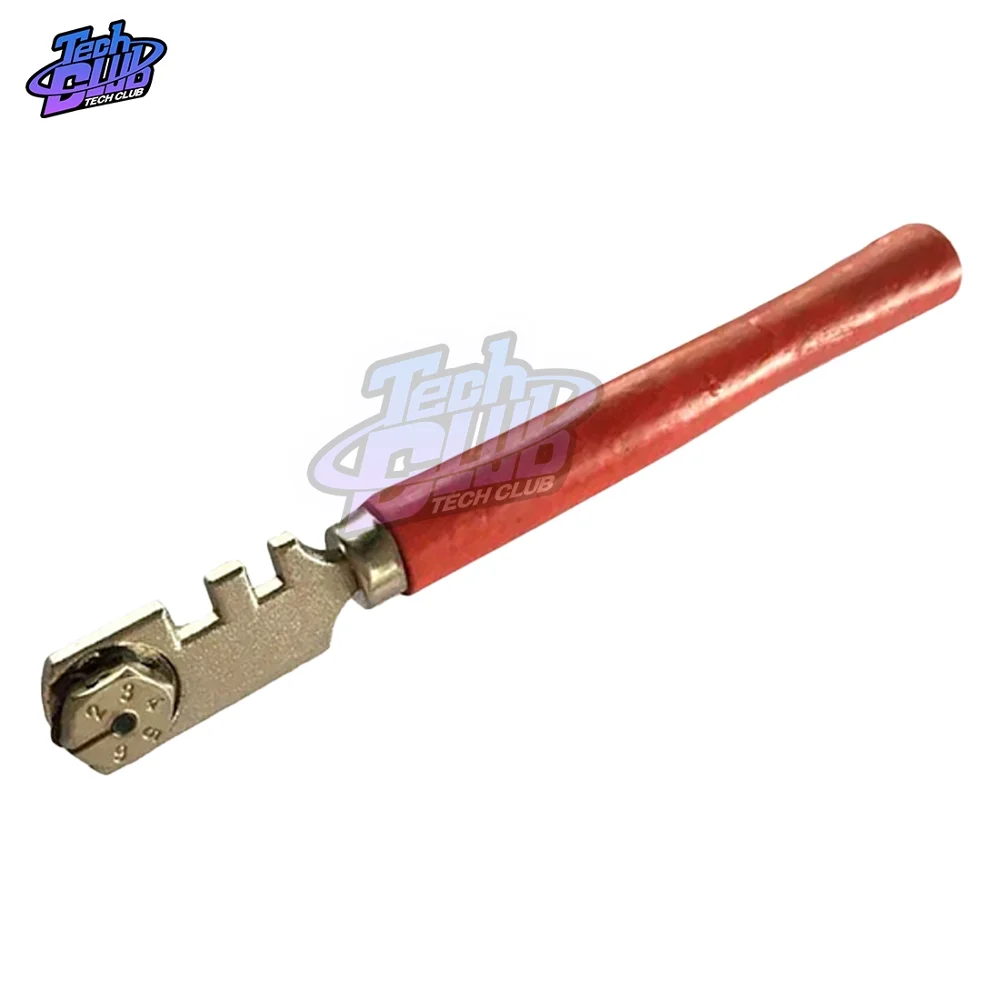 Yardwe 200 mm Handheld-Schlüsselanhängerzange Glasschneider mit Flacher Spitze weicher Griff Rot 