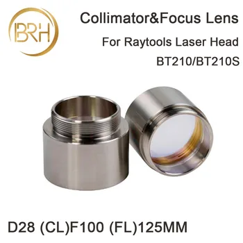 

BRH Fiber Laser Collimating Focus Lens D28 F100 F125mm with Lens Holder for Raytools Laser Cutting Head BT210 BT210S 0-2000W