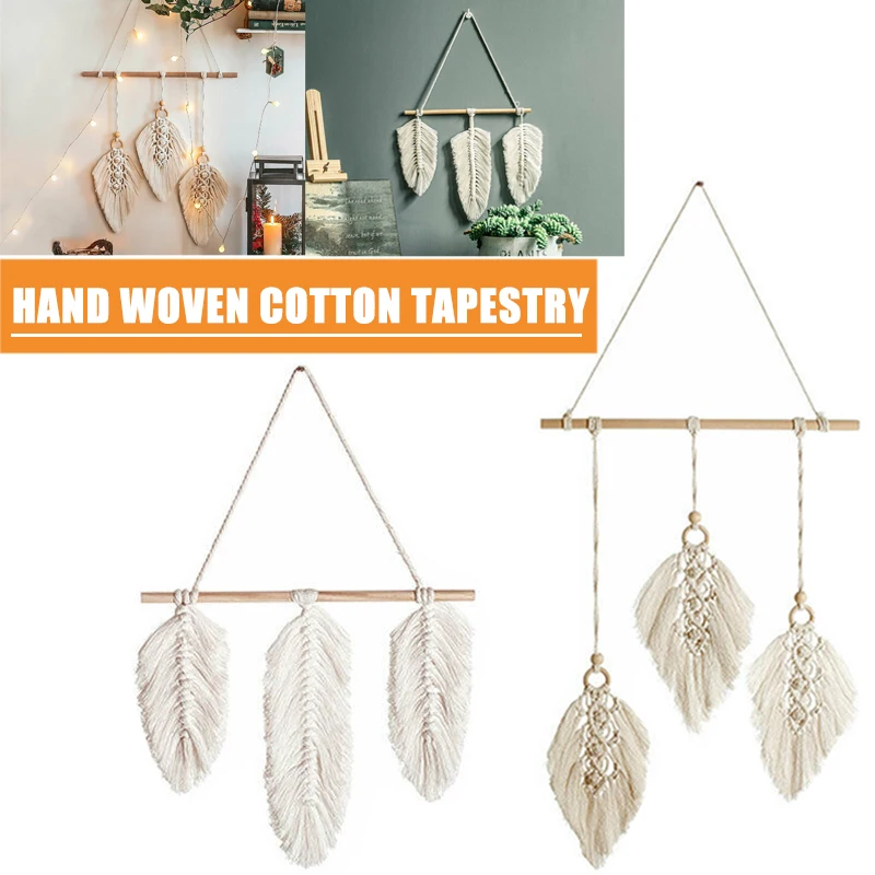 Гобелен из макраме тканый лист богемный гобелен великолепные гобелены настенные