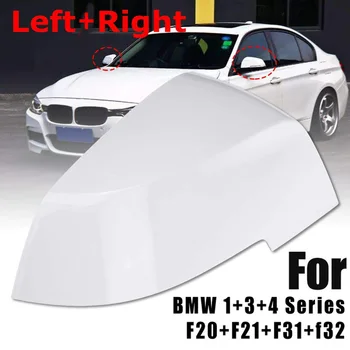 

2 Pcs Car Left + Right Rear View Mirror Cover For BMW 1 2 3 4 SERIES F20 F30 F33 F36 E84 X1 Facelift I3 Rear View Mirror Cover