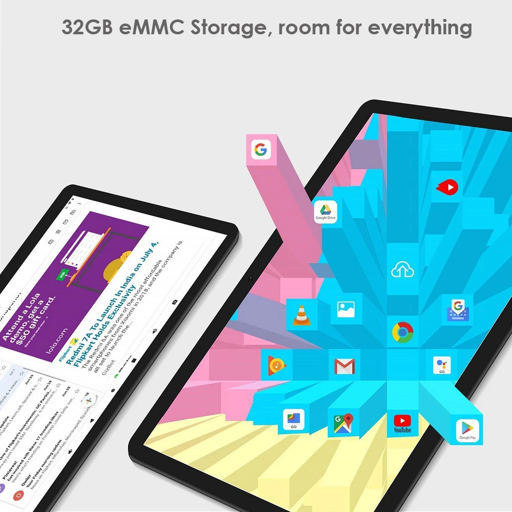Планшет Google Android 9 10 дюймов 32 ГБ eMMC 5 Мп двойная камера 1280*800 HD IPS дисплей Wi Fi Bluetooth