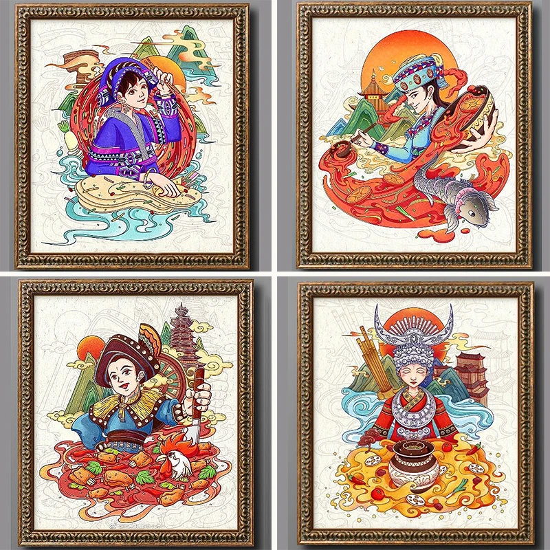 

5D DIY Diamond Painting character Home Full drilling Embroidery Cross Ctitch Kit Wall Sticker Home decoration