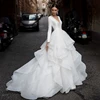 Ashley Carol Ball Gown Wedding Dresses For Women 2023 Bride Satin Deep V-Neck Ruffles Wedding Gown Customized Vestidos De Novia 5